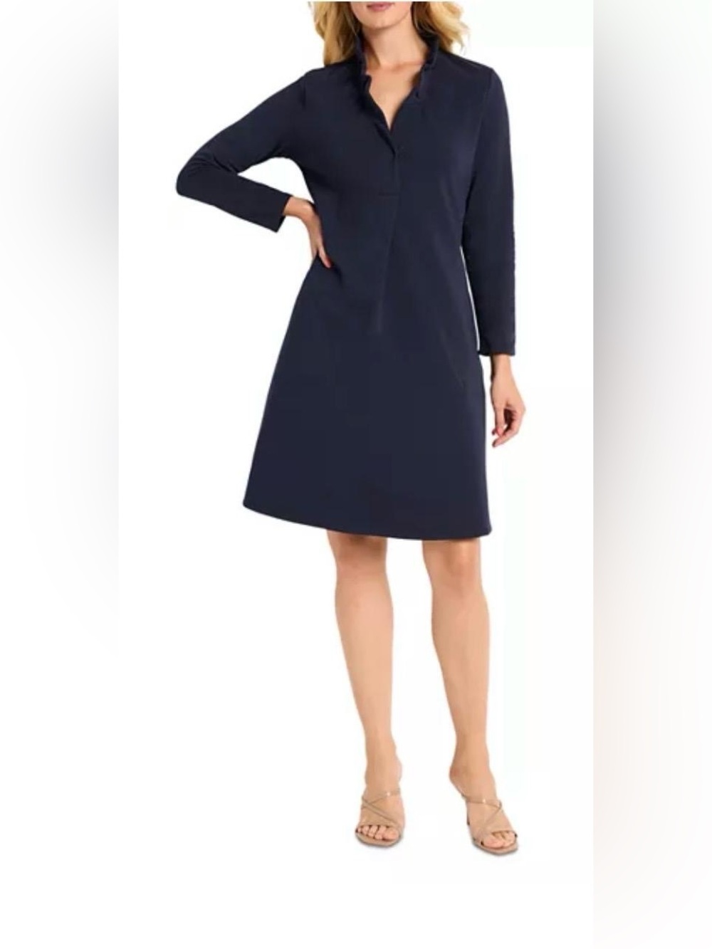 NIC+ZOE Navy A-Line Skirt Dress